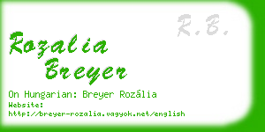 rozalia breyer business card